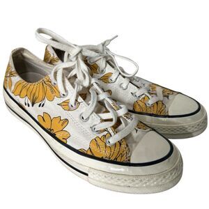 Converse Chuck 70 Vintage Floral Low Rise Womens Sz 7.5 Egret/Sunflower